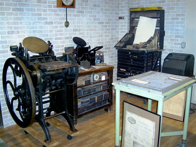 Printing Press Basement of Brantley Carriage House